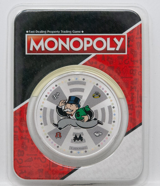 Samoa 5 Dollar 2024 - Mr. Monopoly - coloriert in Coincard