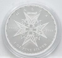Malta 5 Euro 2025 - Malteser Kreuz - 1 oz Silber prooflike