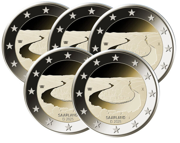 Runde Münze mit geprägtem Adler-Motiv, Brilliant Uncirculated, feine Oberflächenstruktur.