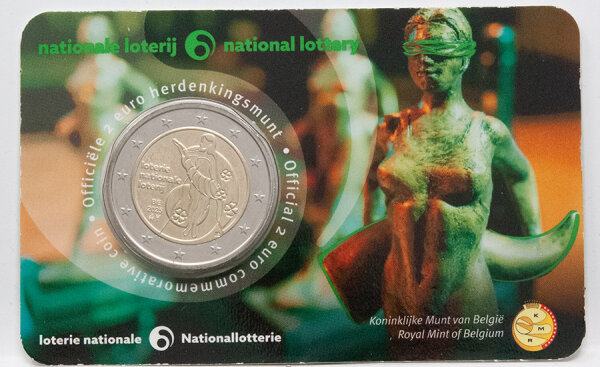 Runde Münze mit geprägtem Portraitprofil-Motiv, Brilliant Uncirculated, feine Oberflächenstruktur.