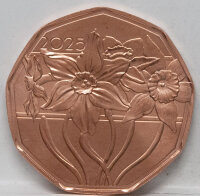 Runde Münze mit geprägtem Portraitprofil-Motiv,...