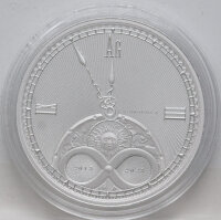 Runde Münze mit geprägtem Koala-Motiv, Spiegelnder Hintergrund mit matten Reliefs.