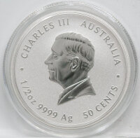Australien 50 Cent 2025 - Lunar III - Jahr der Schlange  1/2 Unze coloriert in Kapsel