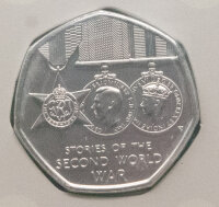 Großbritannien 50 Pence 2025 - Stories of WWII