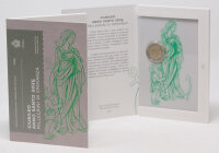 Runde Münze mit geprägtem Portraitprofil-Motiv,...