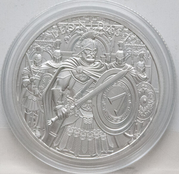 Silver Round - Legendary Warriors #10 - Leonidas Ag999 1 oz BU