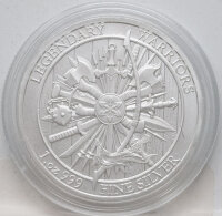 Silver Round - Legendary Warriors #10 - Leonidas Ag999 1...
