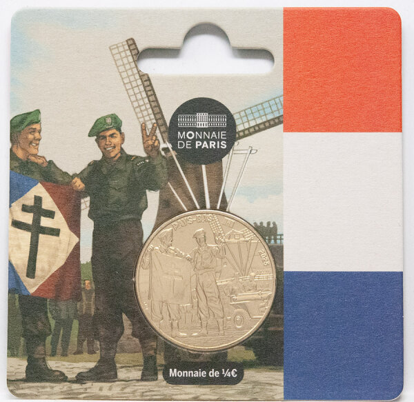 Runde Münze mit geprägtem Portraitprofil-Motiv, Brilliant Uncirculated, feine Oberflächenstruktur.