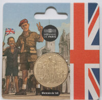 Runde Münze mit geprägtem Portraitprofil-Motiv,...