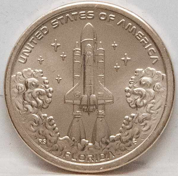 Runde Münze mit geprägtem Portraitprofil-Motiv, Brilliant Uncirculated, feine Oberflächenstruktur.