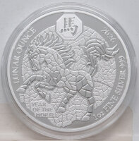 Runde Münze mit geprägtem Portraitprofil-Motiv,...