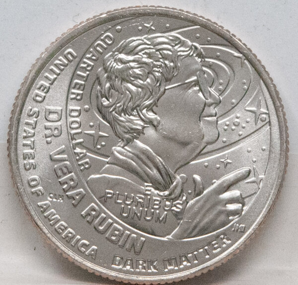 Runde Münze mit geprägtem Portraitprofil-Motiv, Brilliant Uncirculated, feine Oberflächenstruktur.