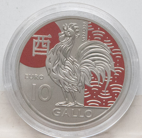 Runde Münze mit geprägtem Portraitprofil-Motiv, Spiegelnder Hintergrund mit matten Reliefs.