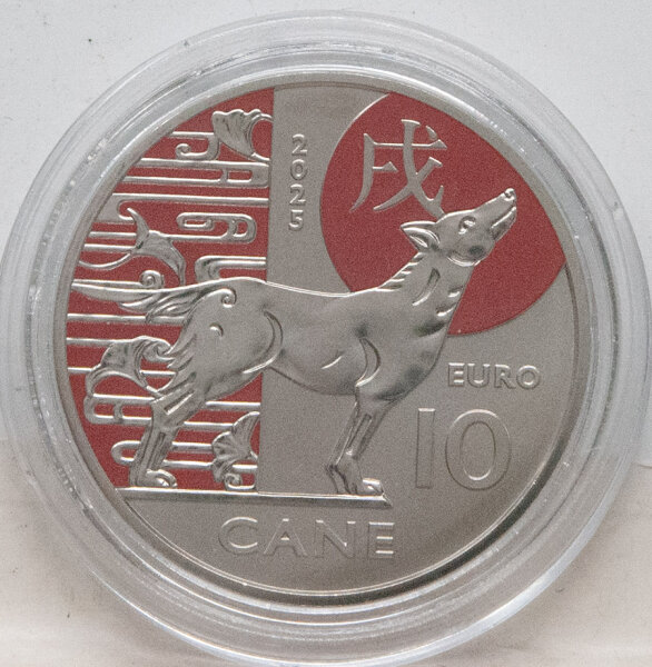 Runde Münze mit geprägtem Portraitprofil-Motiv, Brilliant Uncirculated, feine Oberflächenstruktur.