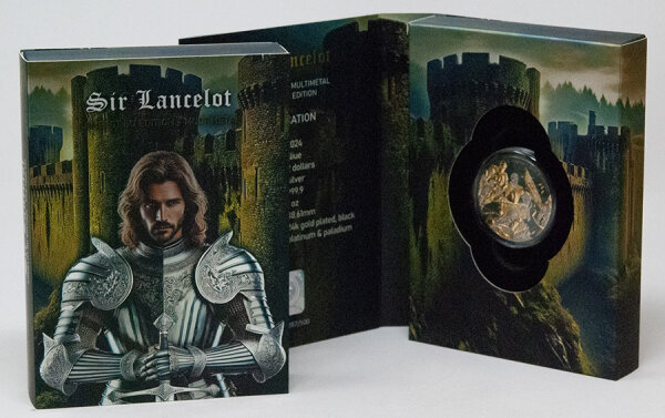 Runde Münze mit geprägtem Portraitprofil-Motiv, Brilliant Uncirculated, feine Oberflächenstruktur.