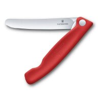 Picknickmesser mit glattem Schliff,rot