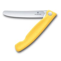 Picknickmesser mit Wellenschliff,gelb
