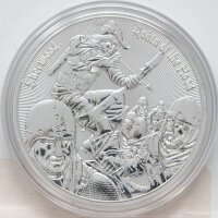 Runde Münze mit geprägtem Adler-Motiv,...