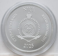 Niue 1 Dollar 2025 Lady Justice - BU - 1 oz. Silber