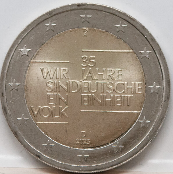Deutschland 2 Euro 2025 - 35 Jahre Deutsche Einheit  A  unc.*