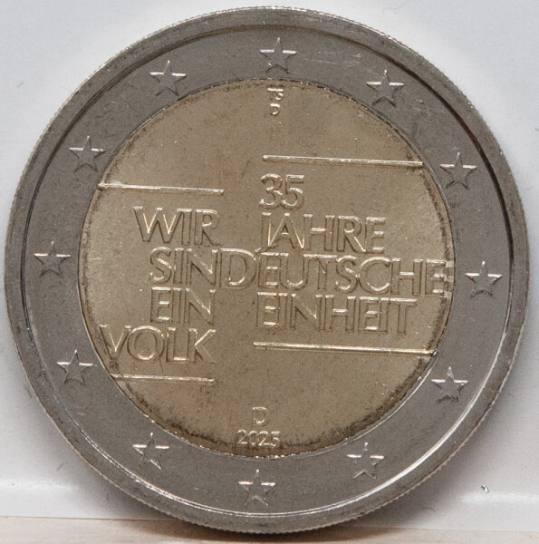 Deutschland 2 Euro 2025 - 35 Jahre Deutsche Einheit  D  unc.*