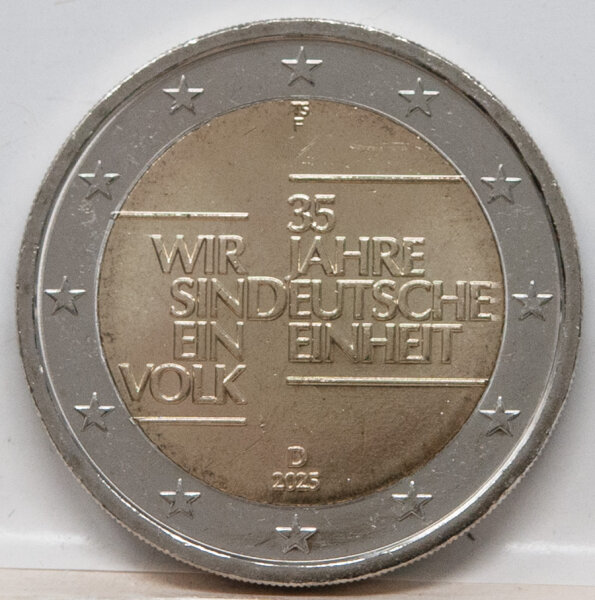 Deutschland 2 Euro 2025 - 35 Jahre Deutsche Einheit  F  unc.*