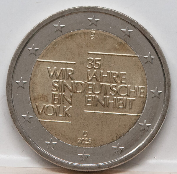 Deutschland 2 Euro 2025 - 35 Jahre Deutsche Einheit  G  unc.*