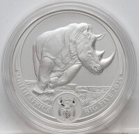 Südafrika 5 Rand 2025 - Big Five III. Serie - #3 - Rhinozeros / Nashorn- 1 Unze Silber BU