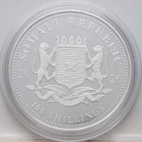 Somalia 100 Shilling 2026 - Elefant  - 1 Unze Silber