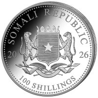 Somalia 100 Shilling 2026 - Elefant  - coloriert