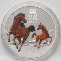 Australien 1 Dollar 2026 - Lunar III - Jahr des Pferdes  1 Unze proof coloriert