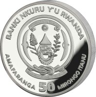 Ruanda 2026 50 RW Francs - African Ounce - Tüpfelhyäne - 1 oz. Silber PP