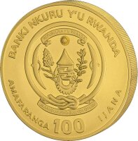 Ruanda 2026 100 RW Francs - African Ounce - Tüpfelhyäne - Gold 1/12 Unze