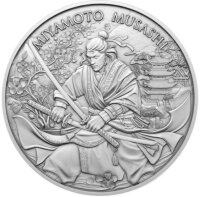Miyamoto Musashi Silber Round – Motiv Vorderseite...