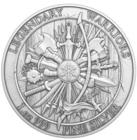 Rückseite der Medaille mit Serienaufschrift und...