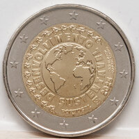 Rückseite der 2 Euro Münze mit Europakarte,...