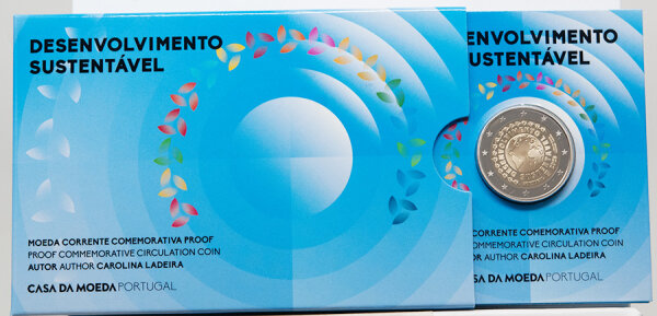 Portugal 2 Euro 2025 Proof – Münze in Coincard / offizieller Folder mit Begleittext und Schuber