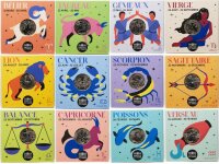 Frankreich 12 x 5 Euro Set - Sternzeichen in Sammelbox