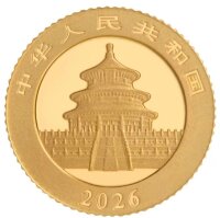 China 50 yuan 2026 - Panda - Gold 3 g.