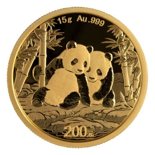 Münze China 200 Yuan 2026 Gold Panda – Goldmünze 15 g Feingold (.999) mit Pandamotiven und Himmelstempel Peking.