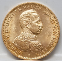 20-Mark-Goldmünze 1914 Preußen Wilhelm II mit...