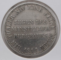 Preußen  - Taler 1844 „Segen des Mansfelder...