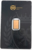 Goldbarren Germania Mint 1 g Au 999,9 im Safepack, mit...