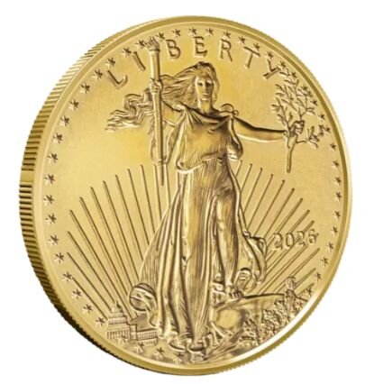 USA 5 Dollar 2026 ‘American Gold Eagle’ – 1/10 Unze Goldmünze, Ø ca. 16,50 mm, Motiv Liberty und Adler, Ausgabe der United States Mint.