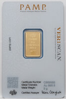 PAMP – 5 g Au 999,9 Goldbarren