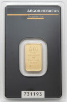Argor-Heraeus 5 g Goldbarren im Blister – Feingold...