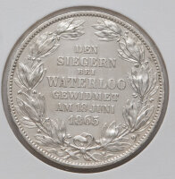 Vereinstaler 1865, Rückseite mit Lorbeerkranz und...