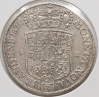 2/3 Taler 1690, Rückseite mit großem...