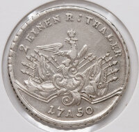 2 Einen Reichstaler 1750, Rückseite mit...