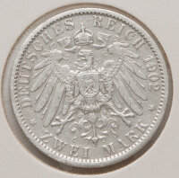 2 Mark 1902 A Silbermünze  großem Reichsadler...
